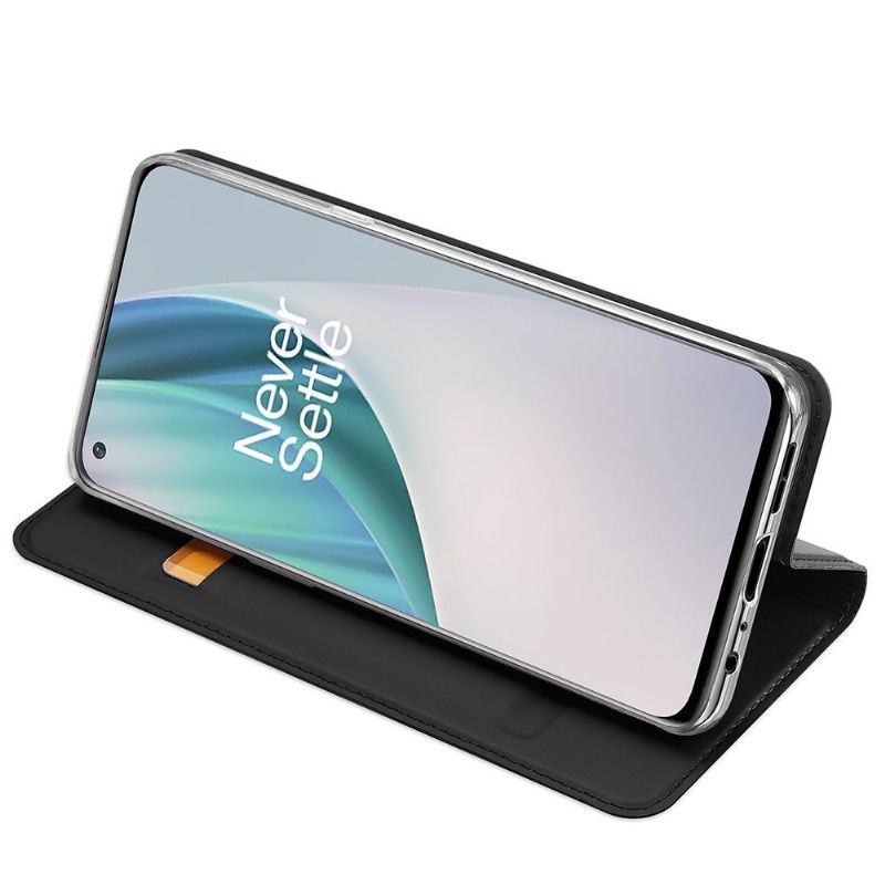 Flip Cover OnePlus Nord N10 Business Satin Effekt