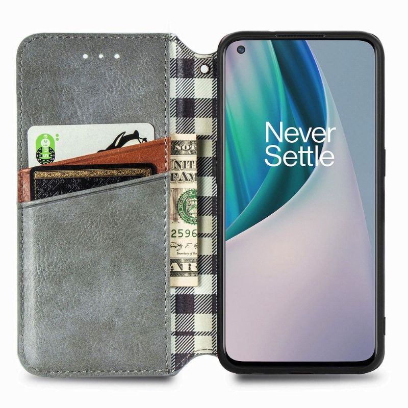 Flip Cover OnePlus Nord N10 Kub Design Kortholder