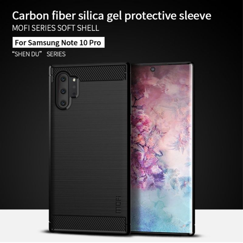 Cover Samsung Galaxy Note 10+ / Note 10+ 5G Hemming Børstet Mofi