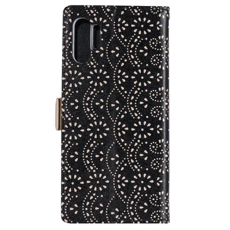 Flip Cover Samsung Galaxy Note 10+ / Note 10+ 5G Blondemønster Med Rem