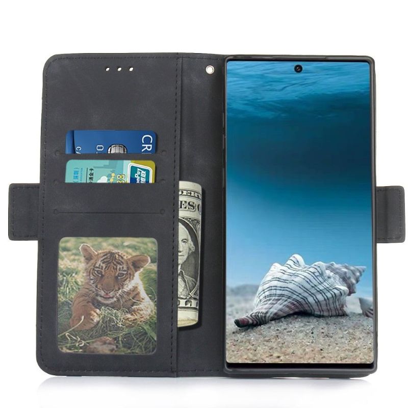 Læder Cover Samsung Galaxy Note 10+ / Note 10+ 5G Premium Med Kortholder