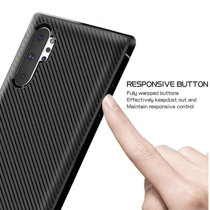 Mobilcover Samsung Galaxy Note 10+ / Note 10+ 5G Original Carbon Case - Sort