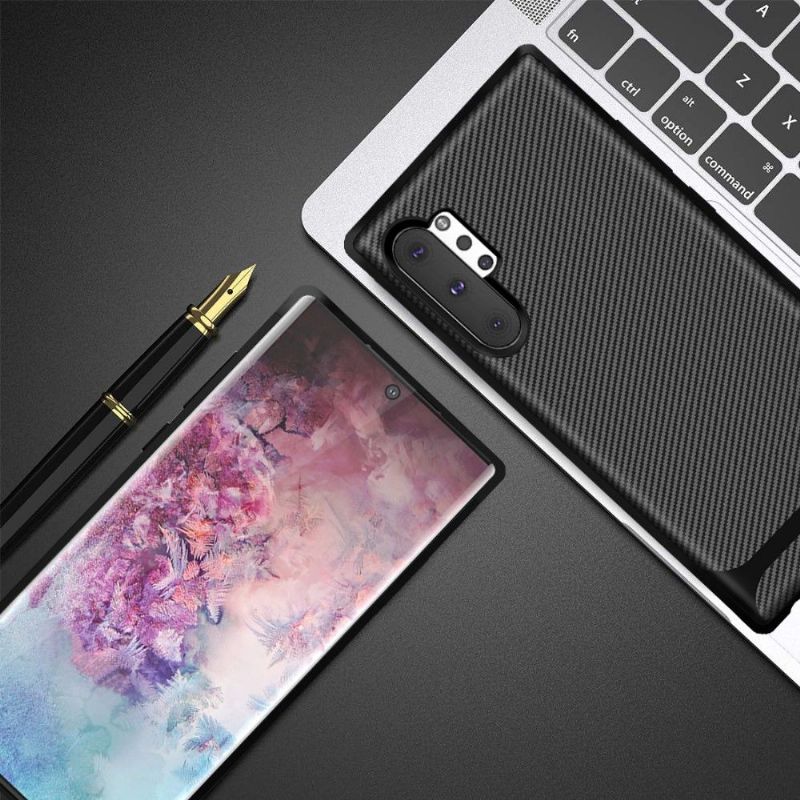 Mobilcover Samsung Galaxy Note 10+ / Note 10+ 5G Original Carbon Case - Sort