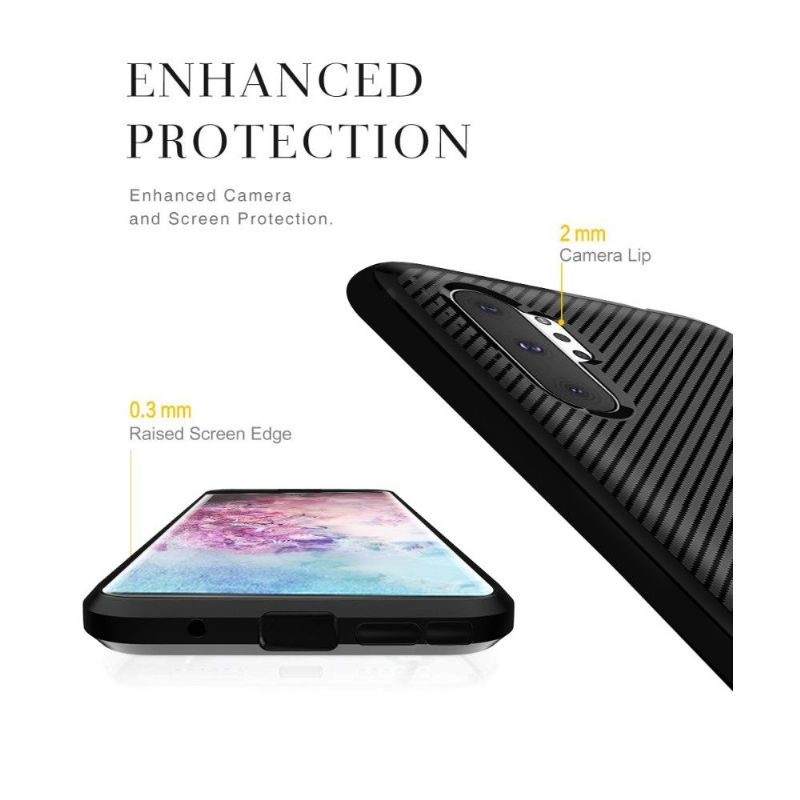 Mobilcover Samsung Galaxy Note 10+ / Note 10+ 5G Original Carbon Case - Sort