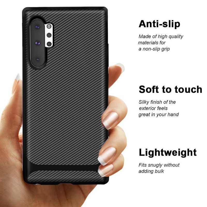 Mobilcover Samsung Galaxy Note 10+ / Note 10+ 5G Original Carbon Case - Sort