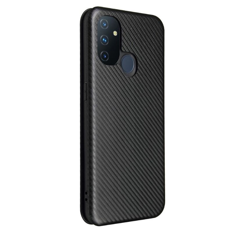 Flip Cover OnePlus Nord N100 Carbon Fiber Style Kunstlæder