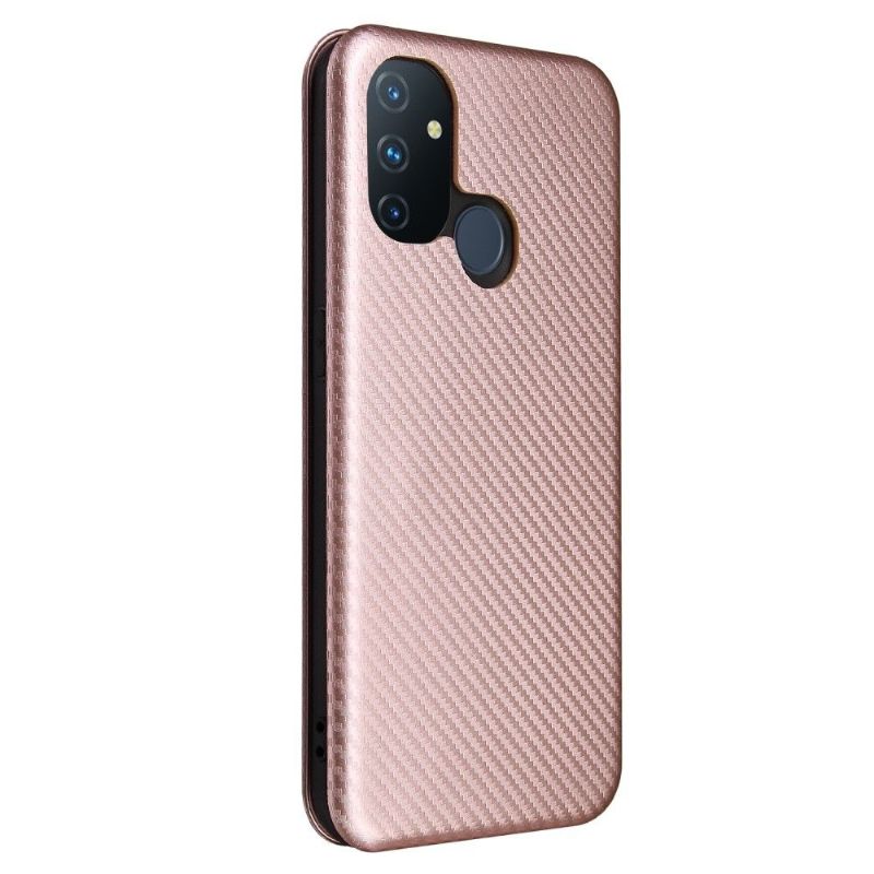 Flip Cover OnePlus Nord N100 Carbon Fiber Style Kunstlæder