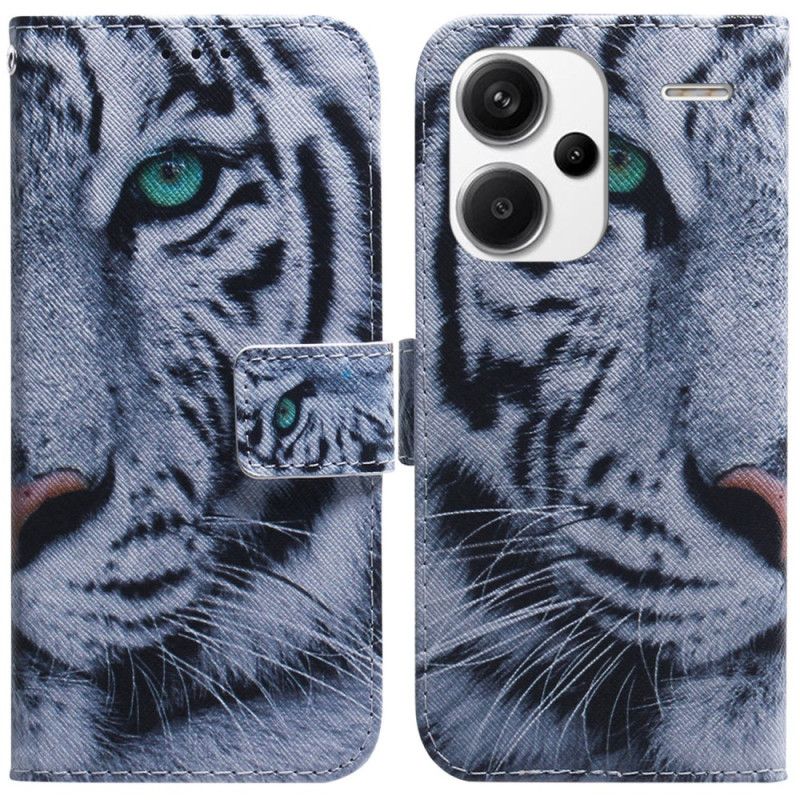 Flip Cover Til Xiaomi Redmi Note 13 Pro Plus 5g Hvid Tiger