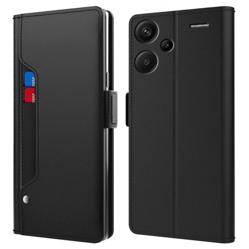 Flip Cover Til Xiaomi Redmi Note 13 Pro Plus 5g Spejl Og Forreste Kortholder