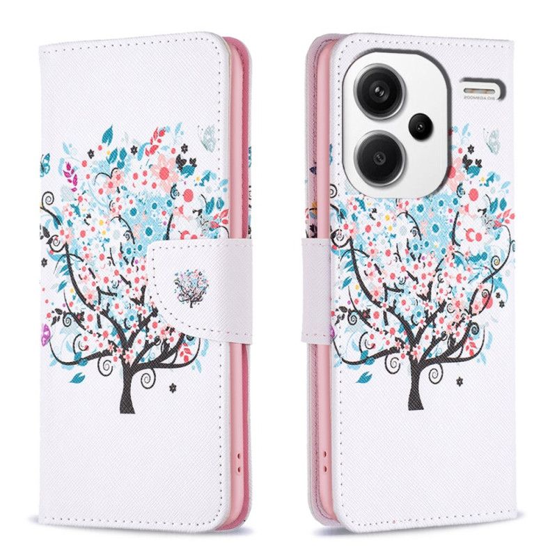 Flip Cover Xiaomi Redmi Note 13 Pro Plus 5g Blomstrende Træ