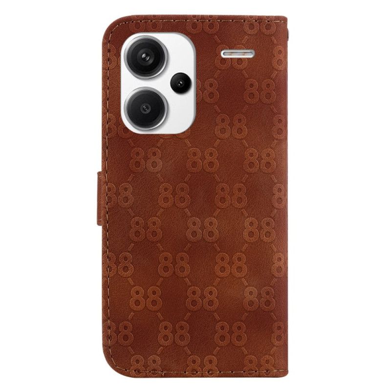 Flip Cover Xiaomi Redmi Note 13 Pro Plus 5g Design 88 Med Rem