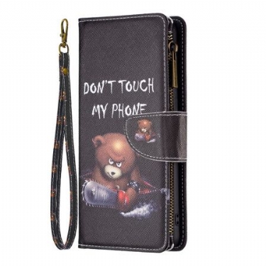 Læder Cover Xiaomi Redmi Note 13 Pro Plus 5g Telefon Etui Dangerous Bear Wallet