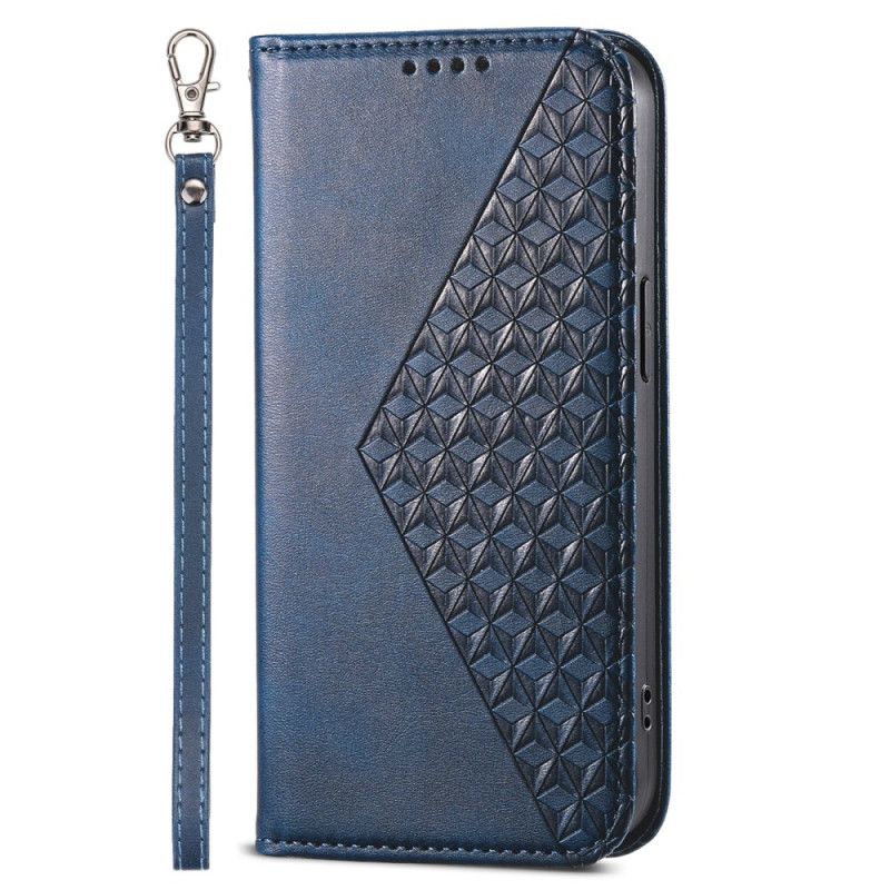 Læder Cover Xiaomi Redmi Note 13 Pro Plus 5g Telefon Etui Diamantdesign Med Rem