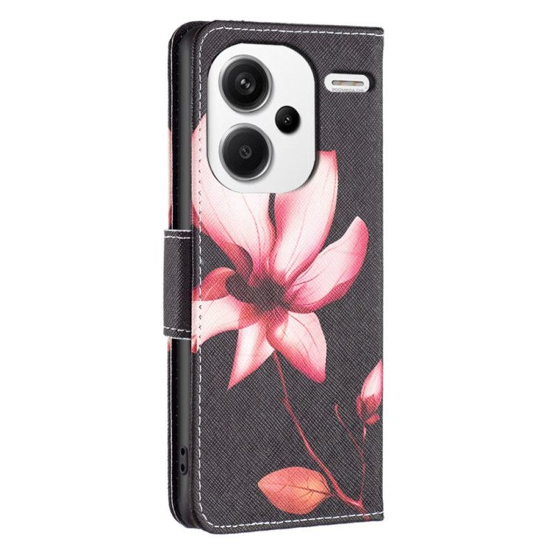 Læder Cover Xiaomi Redmi Note 13 Pro Plus 5g Telefon Etui Lotus