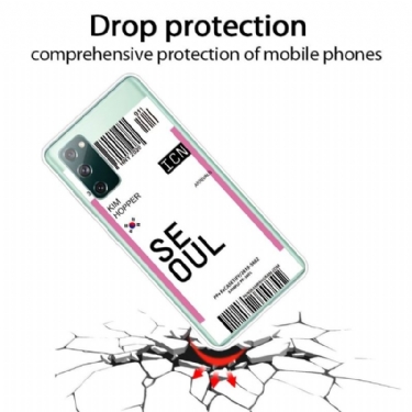 Cover Samsung Galaxy S20 FE Anti-fald Boardingkort 03 Seoul