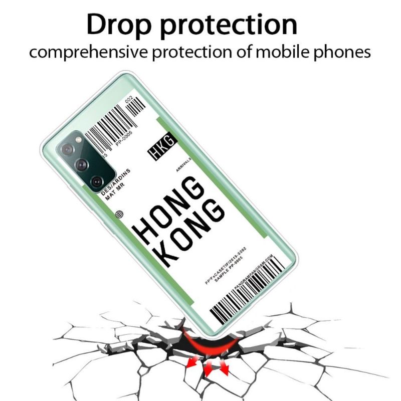 Cover Samsung Galaxy S20 FE Anti-fald Boardingkort 07 Hong Kong