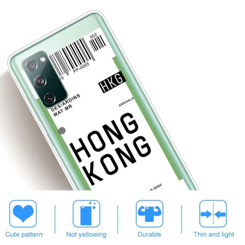 Cover Samsung Galaxy S20 FE Anti-fald Boardingkort 07 Hong Kong