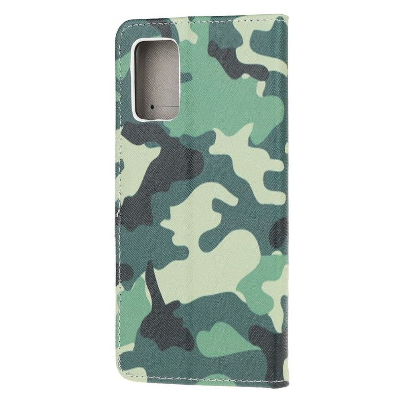 Flip Cover Samsung Galaxy S20 FE Hemming Militær Camouflage