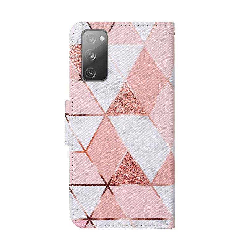 Læder Cover Samsung Galaxy S20 FE Chic Geometri