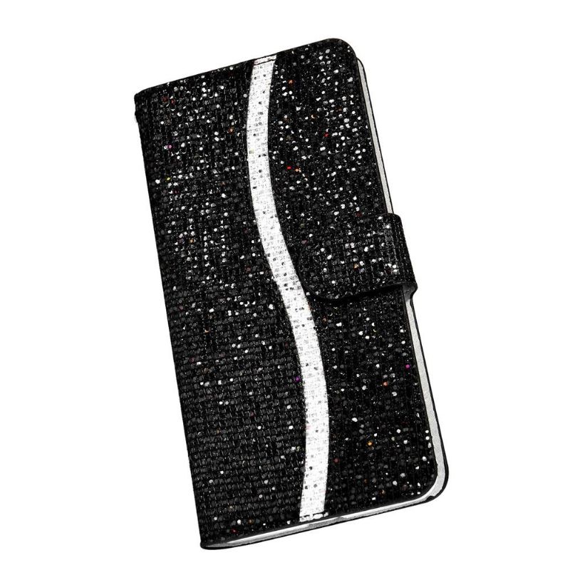 Læder Cover Samsung Galaxy S20 FE Glitterkortholder