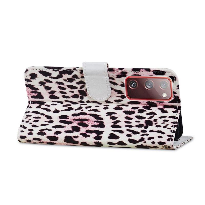 Læder Cover Samsung Galaxy S20 FE Leopardmønster