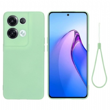 Cover Oppo Reno 8 Pro Med Snor Strappy Flydende Silikone