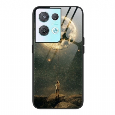 Cover Oppo Reno 8 Pro Moon Man Hærdet Glas