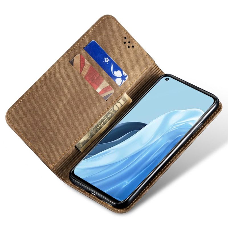 Flip Cover Oppo A98 5g Jeans Tekstur