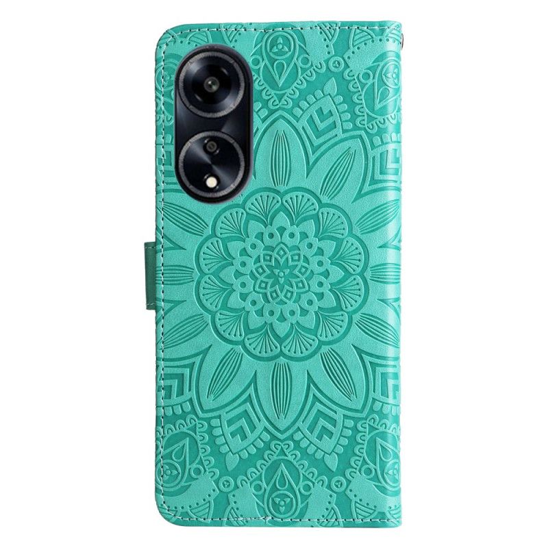 Flip Cover Oppo A98 5g Solsikkemønster