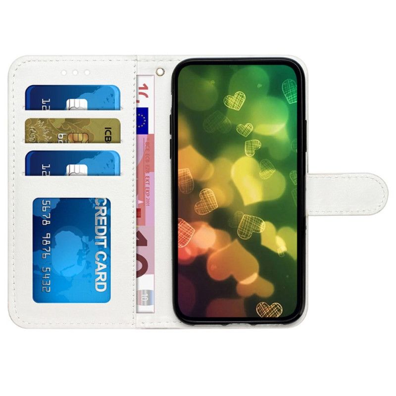 Flip Cover Oppo A98 5g Sommerfugle Med Rem