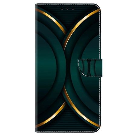 Læder Cover Oppo A98 5g Telefon Etui Gyldent Omrids