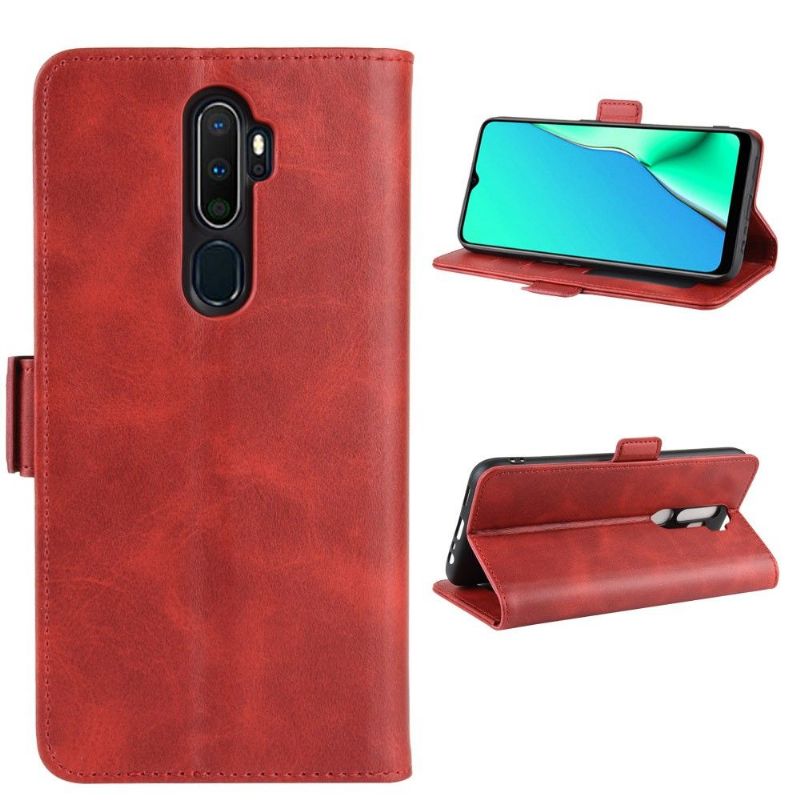 Flip Cover Oppo A9 2020 Hemming Punge Etui Wallet Style Mat Belægning