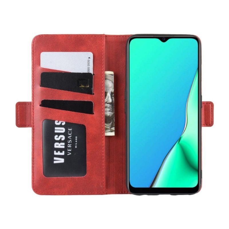 Flip Cover Oppo A9 2020 Hemming Punge Etui Wallet Style Mat Belægning