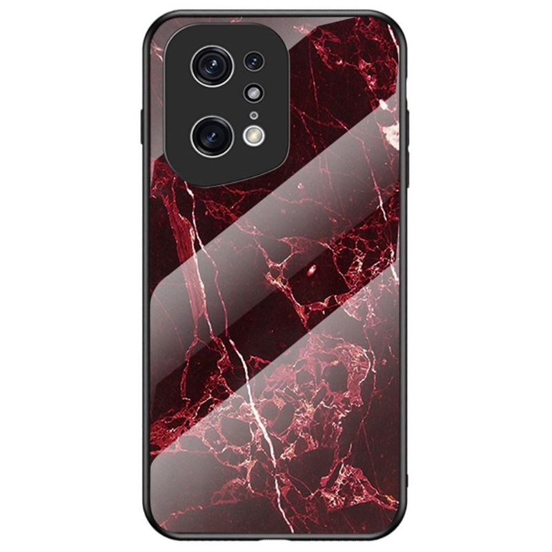 Mobilcover Oppo Find X5 Pro Lina Marmor Hærdet Glas