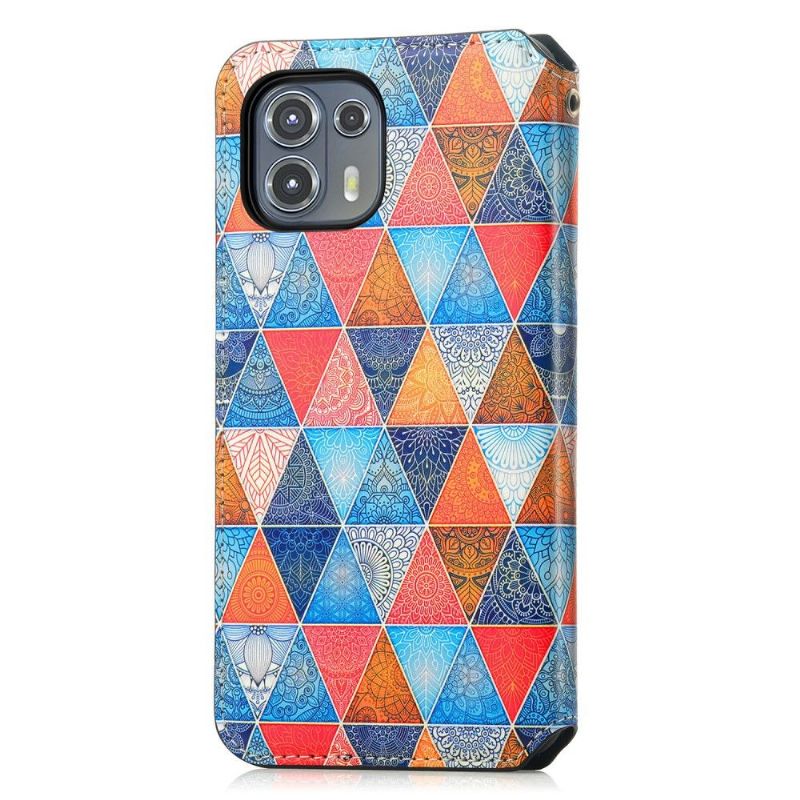 Flip Cover Motorola Edge 20 Lite Hemming Geometrisk Mandala