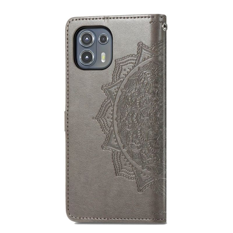 Flip Cover Motorola Edge 20 Lite Hemming Mandala Relief I Kunstlæder