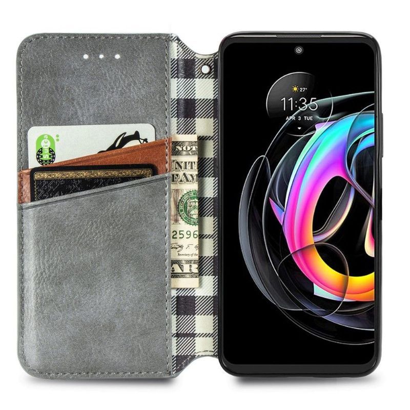 Flip Cover Motorola Edge 20 Lite Kub Design Kortholder