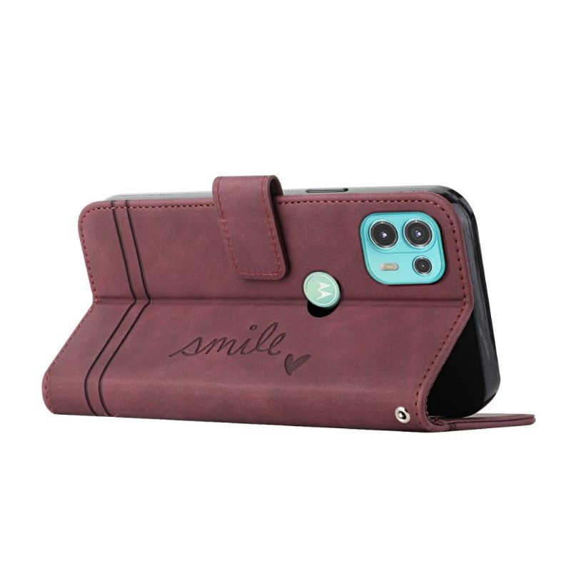 Flip Cover Motorola Edge 20 Lite Smil Linjer