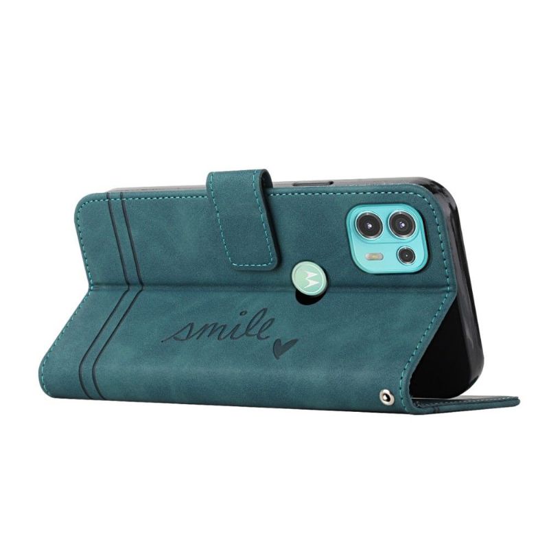 Flip Cover Motorola Edge 20 Lite Smil Linjer