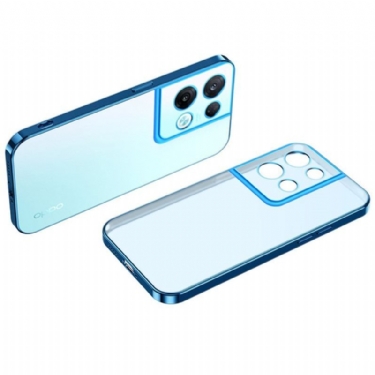 Cover Oppo Reno 8 Gennemsigtige Metal Style Kanter Sulada