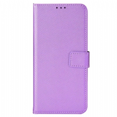 Flip Cover Oppo Reno 8 Med Snor Stilfuldt Strappy Imiteret Læder