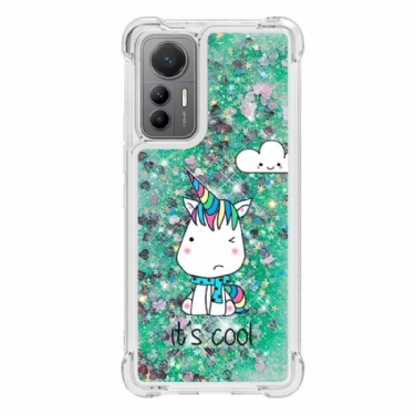 Cover Xiaomi 12 Lite Glitter Enhjørninger