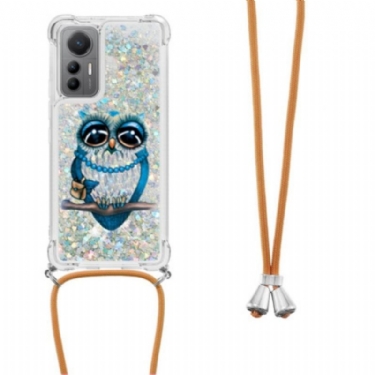 Cover Xiaomi 12 Lite Med Snor Sequin Snøre Mrs. Owl