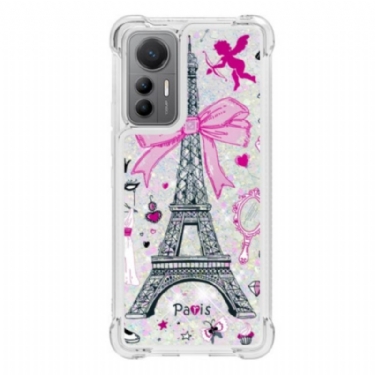 Mobilcover Xiaomi 12 Lite Eiffeltårnets Pailletter