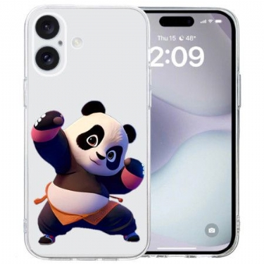 Cover iPhone 16 Transparent Panda Edge