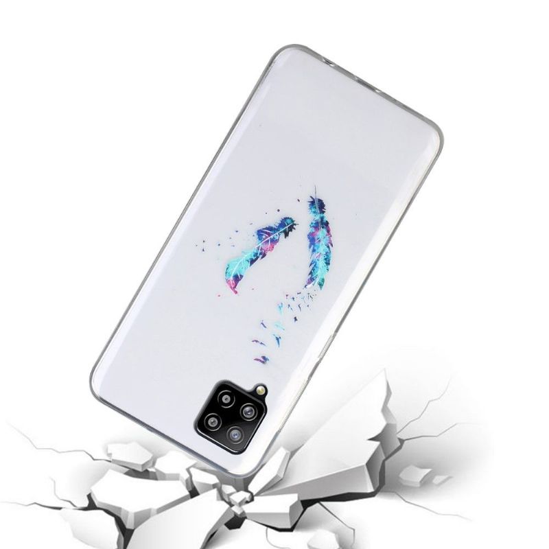 Cover Samsung Galaxy A12 Fjer Og Fugle