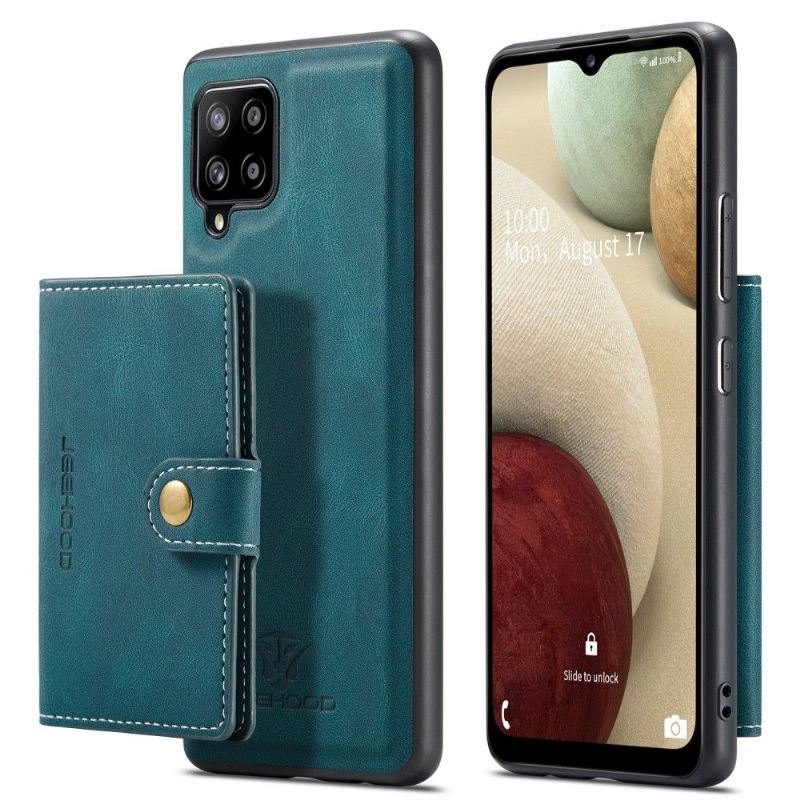 Cover Samsung Galaxy A12 Lædereffekt + Aftagelig Kortholder