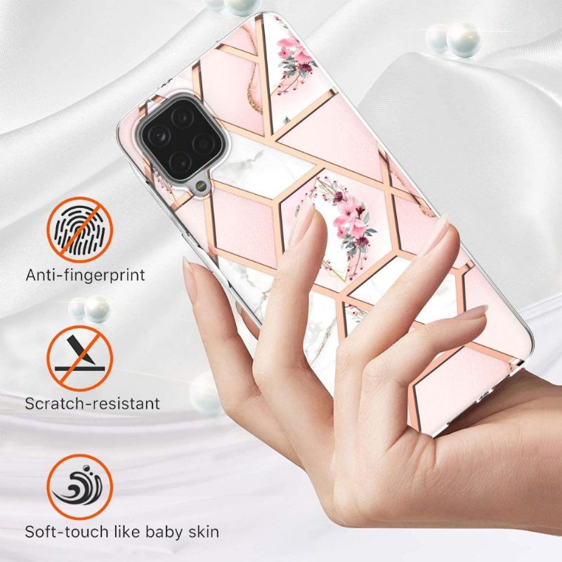 Cover Samsung Galaxy A12 Marmor Og Blomsterkrone