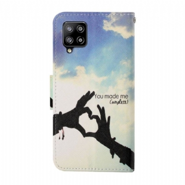 Flip Cover Samsung Galaxy A12 Du Gjorde Mig Komplet