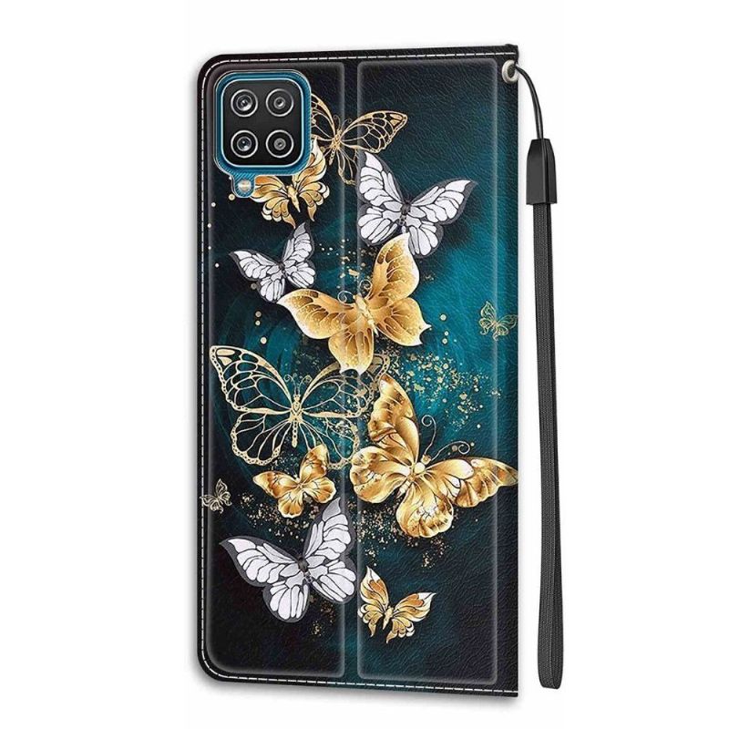 Flip Cover Samsung Galaxy A12 Sommerfugle